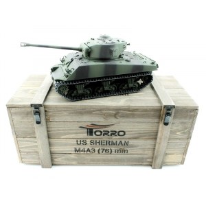 Радиоуправляемый танк Torro Sherman M4A3 76mm, 1/16 2.4G, ИК-пушка