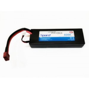 Аккумулятор Li-Po Spard 6000mAh, 7,4V, 30C, T‐plug