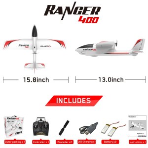 Радиоуправляемый самолет - планер для обучения Volantex 761-6 Ranger 400 RTF (с системой стабилизации) TW761-6-RTF