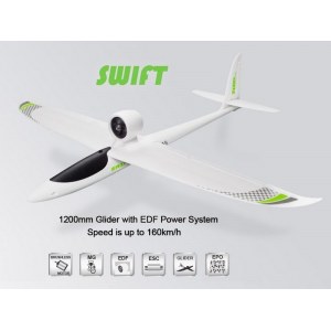 Радиоуправляемый планер Top RC Swift (EDF Power System) 1200мм 2.4G 4-ch LiPo RTF top041C