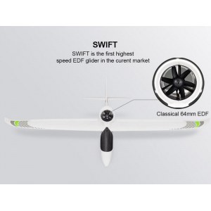 Радиоуправляемый планер Top RC Swift (EDF Power System) 1200мм 2.4G 4-ch LiPo RTF top041C