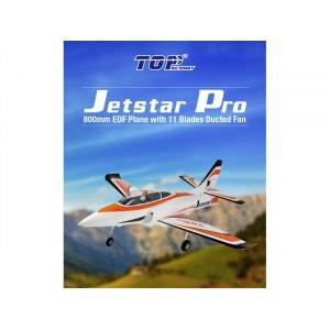 Радиоуправляемый самолет Top RC Jet Star Pro оранжевый 800мм импеллер 64мм 2.4G 4-ch LiPo RTF top089C