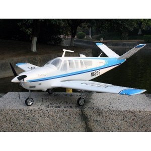 Радиоуправляемый самолет Top RC ST Beechcraft Bonanza V35 голубой 1280мм (шасси) PNP top085B