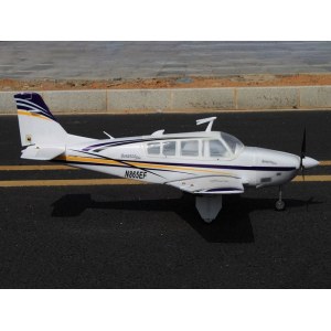 Радиоуправляемый самолет Top RC ST Beechcraft Bonanza A36 фиолетовый 1280мм (шасси) PNP top086B