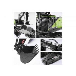 Радиоуправляемый экскаватор HUI NA TOYS 2.4G 22CH 1/14, зеленый RTR HN1593