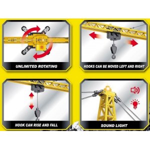 Радиоуправляемый башенный кран HUI NA TOYS 2.4G 12CH 1/14 RTR HN1585