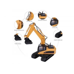 Радиоуправляемый экскаватор HUI NA TOYS 2.4G 15CH 1/16 RTR HN1350