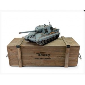 Радиоуправляемый танк Torro Jagdtiger, башня Henschel 1/16 дым (для ИК боя) V3.0 2.4G RTR TR11511-GY-3.0