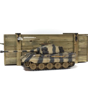 Радиоуправляемый танк Torro King Tiger 1/16, ВВ-пушка, дым, деревянная коробка V3.0 2.4G RTR TR11709-CA-3.0