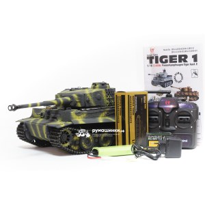Радиоуправляемый танк пневматический Taigen 1/16 Tiger 1 (Германия, поздняя версия) звук, дым V3 2.4G RTR окраска Тики TG3818-1DT3.0