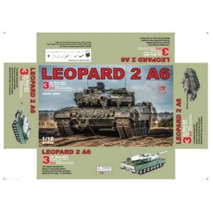 Набор для сборки радиоуправляемого танка Taigen 1/16 Leopard 2 A6 (Германия) METAL EDITION KIT 3 IN 1 TG3889-B-KIT