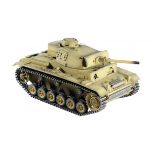 Радиоуправляемый танк Taigen 1/16 Panzerkampfwagen III (Германия) дым, свет V3 2.4G RTR пустыня TG3848-BD3.0