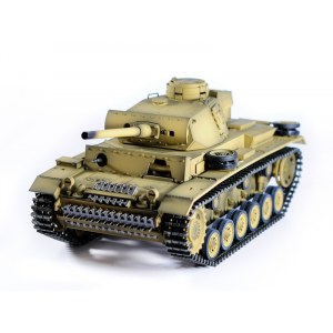 Радиоуправляемый танк Taigen 1/16 Panzerkampfwagen III (Германия) дым, свет V3 2.4G RTR пустыня TG3848-BD3.0
