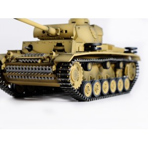 Радиоуправляемый танк Taigen 1/16 Panzerkampfwagen III (Германия) дым, свет V3 2.4G RTR пустыня TG3848-BD3.0