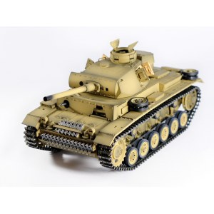 Радиоуправляемый танк Taigen 1/16 Panzerkampfwagen III (Германия) дым, свет V3 2.4G RTR пустыня TG3848-BD3.0