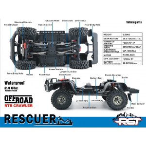 Радиоуправляемый модель для трофи RGT LC76 RESCUER 4WD ARR масштаб 1:10 2.4G - EX86190