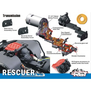 Радиоуправляемый модель для трофи RGT LC76 RESCUER 4WD ARR масштаб 1:10 2.4G - EX86190