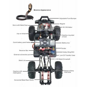 Радиоуправляемый трофи RGT CRUSHER 4WD RTR масштаб 1:10 2.4G - EX86181