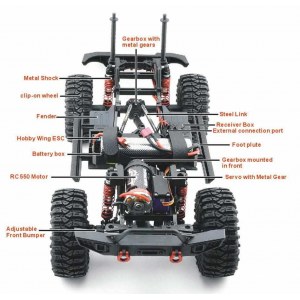 Модель трофи на радиоуправлении RGT Desert Fox 4WD RTR масштаб 1:10 2.4G EX86120 Toyota Fj Cruiser