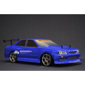 Радиоуправляемая машина для дрифта HSP Flying Fish 1 - 1:10 4WD Кузов Nissan Skyline R34 94123/12330 Blue