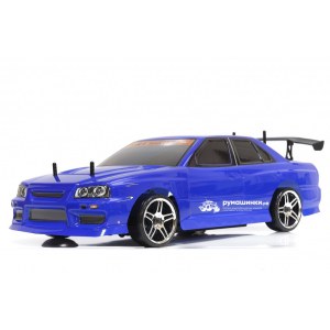 Радиоуправляемая машина для дрифта HSP Flying Fish 1 - 1:10 4WD Кузов Nissan Skyline R34 94123/12330 Blue