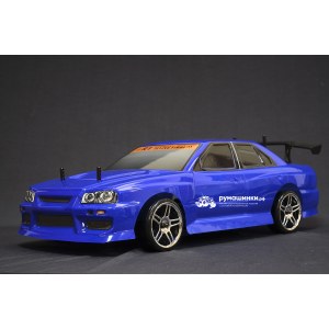 Радиоуправляемая машина для дрифта HSP Flying Fish 1 - 1:10 4WD Кузов Nissan Skyline R34 94123/12330 Blue