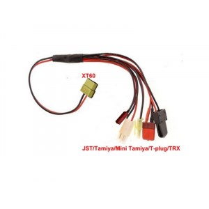 Кабель для зарядного устройства XT60 - TRX/Tamiya/JST/T-plug/Mini Tamiya GTP-797