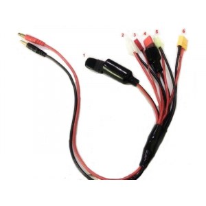 Кабель для зарядного устройства Banana - TRX/Tamiya/JST/T-plug/Mini Tamiya/XT60 GTP-500