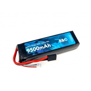 Аккумулятор B&C LIPO 9500 MAH 14.8V (4s) 100C, TRX, Soft case (для Traxxas 1/5) B&C-9500-4S-100-S-TRX