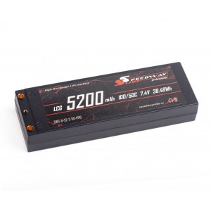 Аккумулятор Speedway Slide Li-Po PRO LCG Series Hard case 7.4v 5200mAh 50C Banana Connector / T-Plug SWS-B-52-2-50-PRO-T-Plug