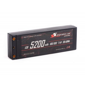 Аккумулятор Speedway Slide Li-Po PRO LCG Series Hard case 7.4v 5200mAh 50C Banana Connector / T-Plug SWS-B-52-2-50-PRO-T-Plug