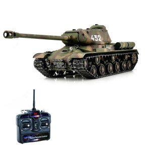 Радиоуправляемый танк Taigen ИС-2 модель 1944 СССР 1:16 (лесной камуфляж, звук, дым V3) - AS3928-B-CAMO