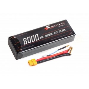 Аккумулятор Speedway Slide PRO 139x47x25.5mm Li-Po 8000mAh 2S 7.4V 50C Hardcase XT60 SWS-B-80-2-50-PRO-XT60