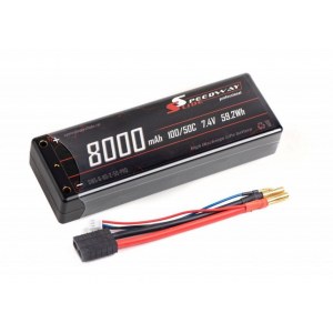 Аккумулятор Speedway Slide PRO 139x47x25.5mm Li-Po 8000mAh 2S 7.4V 50C Hardcase TRX SWS-B-80-2-50-PRO-TRX