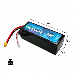 Аккумулятор LIPO 6S B&C 10000 MAH 22.2V (6s) 90C, XT60, Soft case B&C-10000-6S-90-S-XT60