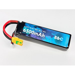 Аккумулятор Li-po B&C 6500 MAH 14.8v (4s) 90C, XT90, Soft case B&C-6500-4S-90-S-XT90
