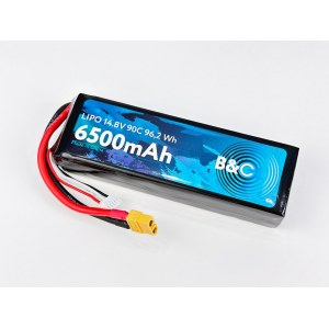 Аккумулятор Li-po B&C 6500 MAH 14.8v (4s) 90C, XT60, Soft case B&C-6500-4S-90-S-XT60