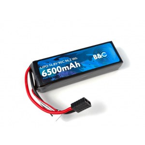 Аккумулятор Li-po B&C 6500 MAH 14.8v (4s) 90C, TRX, Soft case B&C-6500-4S-90-S-TRX