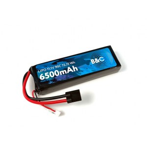 Аккумулятор Li-po B&C 6500 MAH 11.1V (3s) 90C, TRX, Soft case B&C-6500-3S-90-S-TRX