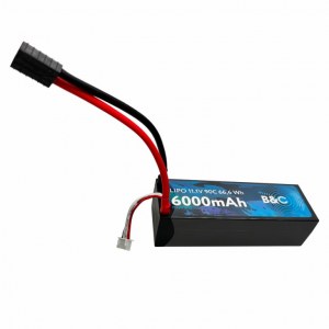 Аккумулятор Li-po B&C 6000 MAH 11.1v (3s) 90C, 5mm + TRX, Hard case B&C-6000-3S-90-H-TRX
