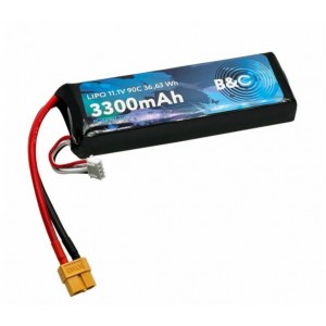 Аккумулятор Li-po B&C 3300 MAH 11.1v (3s) 90C, XT60, Soft case B&C-3300-3S-90-S-XT60
