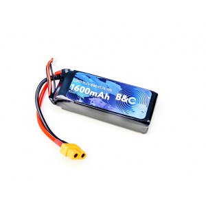 Аккумулятор Li-po B&C 1600 MAH 11.1v (3s) 60C, XT60, Soft case B&C-1600-3S-60-S-XT60