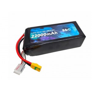 Аккумулятор Li-po B&C 22000 MAH 22.2V (6s) 25C, XT90S, Soft case (для FPV-UAV дронов) B&C-22000-6S-25-S-XT90S