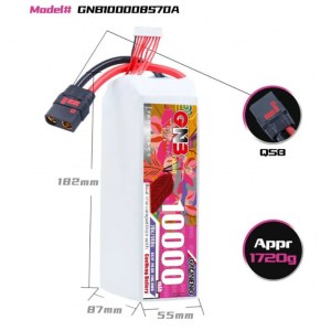 Аккумулятор Li-po Gaoneng GNB 10000mah 8S1P 29.6V 70C 87x55x182mm GNB100008S70A