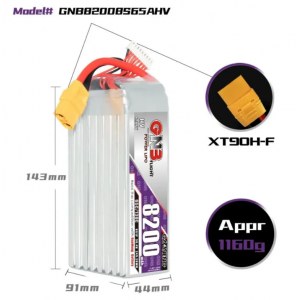 Аккумулятор Li-po Gaoneng GNB 8200mah 8S1P 30.4V HV 65C 91x44x143mm GNB82008S65AHV