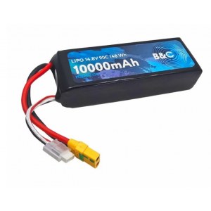 LiPo аккумулятор B&C 10000 мАч 14.8V (4S) 90C с разъёмом XT90S, Soft Case B&C-10000-4S-90-S-XT90S