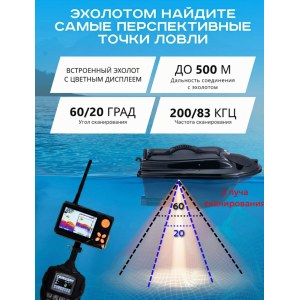 Прикормочный кораблик Boatman Actor Plus 2 Pro ACT-PL-V2-PR с GPS и эхолотом