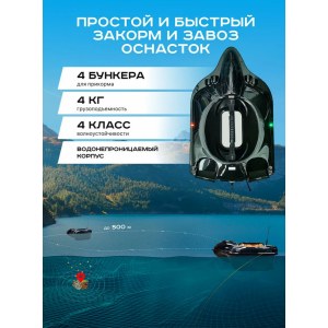 Прикормочный кораблик Boatman Fighter Pro с эхолотом и GPS FI-PRO