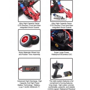Машина Remo Hobby Truck 9emu 4WD RH1025